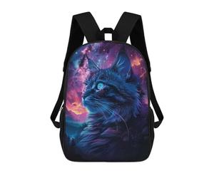 sinyumoney Space Cat Galaxy Mochila Escolar Informal Para El Día A Día, Ideal Para El Trabajo, El Colegio, El Camping, Las Aventuras Al Aire Libre Y Los Viajes Diarios 17inch