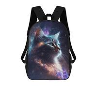 sinyumoney Space Cat Galaxy Mochila Escolar Ligera Para El Colegio, Mochila Escolar De Día, Mochila Para Libros Para La Universidad Para Niñas, Adolescentes 17inch