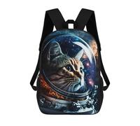 sinyumoney Space Cat Mochilas De Moda Impresas En 3D 17inch Mochila Escolar Informal Para Niños De Primaria Y Secundaria