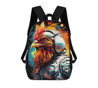 sinyumoney Space Chicken Astronaut-2 Mochila Escolar Ligera Mochila Escolar De Día Mochila Para Libros Para La Universidad Para Acampar Aventuras Al Aire Libre Y Viajes Diarios 17inch