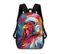 sinyumoney Space Chicken Headphones Art Mochila Escolar Para Ordenador Portátil Para La Escuela/trabajo/viajes: Perfecta Para Viajes, Trabajo Y Uso Diario 17inch