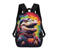 sinyumoney Space Crocodile Adventure Mochilas Infantiles Mochila Escolar Impresa En 3D Para Niños Mochilas De Viaje Bolsas Para Libros Para Niños 17inch Mochila Escolar