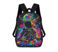 sinyumoney Space Deer Astronaut Art Print Mochila Escolar Ligera Para Aeropuerto, Estudiantes Universitarios, Mochila Para Niños/niñas/adolescentes 17inch