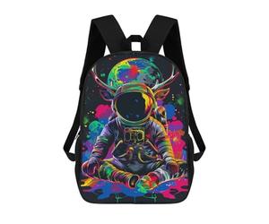 sinyumoney Space Deer Astronaut Art Print Mochila Escolar Ligera Para Aeropuerto, Estudiantes Universitarios, Mochila Para Niños/niñas/adolescentes 17inch