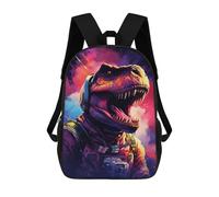 sinyumoney Space Dinosaur Adventure -16 Mochila Escolar Grande Para Niños Para El Campus, Actividades Al Aire Libre, Viajes Y Deportes 17inch