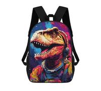 sinyumoney Space Dinosaur Adventure -19 Mochila Escolar Infantil De 17 Pulgadas Con Estampado 3D De Películas De Anime Para Niños, Mochila De Viaje, Mochila Escolar Infantil