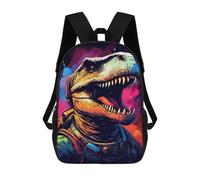 sinyumoney Space Dinosaur Adventure -22 Mochila Infantil De 17 Pulgadas, Mochila Escolar Con Estampado 3D De Dibujos Animados Para Niños Y Adolescentes.