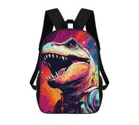 sinyumoney Space Dinosaur Adventure -24 Mochila Infantil De 17 Pulgadas, Mochila Escolar Con Estampado 3D De Dibujos Animados Para Niños Y Adolescentes.