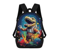 sinyumoney Space Dinosaur Adventure -9 Mochilas De 17 Pulgadas Para Niños, Mochilas Escolares Impresas En 3D Para Estudiantes De Primaria Y Secundaria, Para Niños Y Niñas.