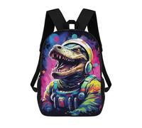sinyumoney Space Dinosaur Adventure Mochila Escolar De 17 Pulgadas Impresa En 3D Mochilas Infantiles Mochila Genial Impresa En 3D Para Niños De Primaria Y Secundaria