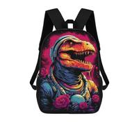 sinyumoney Space Dinosaur Adventure Mochila Escolar De 17 Pulgadas Para Adolescentes, Con Estampado 3D, Ajustable Y Con Bolsillos, Ideal Para Niños, Niñas Y Estudiantes.