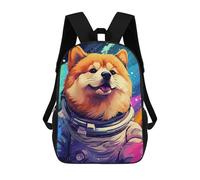 sinyumoney Space Dog Adventure-118 Mochila Escolar De 17 Pulgadas Impresa En 3D Mochilas Infantiles Mochila Genial Impresa En 3D Para Niños De Primaria Y Secundaria