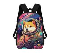 sinyumoney Space Dog Adventure-377 Mochila Escolar Infantil Impresa En 3D 17inch Mochilas De Moda Para Niños De Primaria Y Secundaria