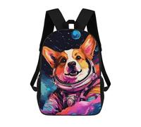 sinyumoney Space Dog Adventure -51 17inch Mochilas Escolares Impresas En 3D, Mochilas Escolares De Moda Para Niños De Primaria Y Secundaria