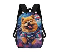 sinyumoney Space Dog Adventure-85 Mochila escolar ligera, mochila de día, mochila escolar para la universidad, camping, aventuras al aire libre y uso diario, Estilo 1., 17"