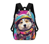 sinyumoney Space Dog Adventure -98 Mochila Escolar Ligera E Informal Para Adolescentes, Niños, Mujeres Y Hombres 17inch