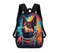 sinyumoney Space Dog Adventure Gear-2 Mochilas De 17 Pulgadas Para Niños, Mochilas Escolares Impresas En 3D Para Estudiantes De Primaria Y Secundaria, Para Niños Y Niñas.