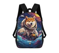 sinyumoney Space Dog Astronaut Art-31 Mochilas Impresas En 3D Para Niños 17inch Mochilas De Moda Informales Para El Día A Día, Bolsas De Viaje, Mochilas Informales Para Exteriores Para Niños Y Niñas
