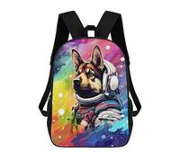 sinyumoney Space Dog Astronaut Art Print-7 Mochila Escolar Infantil Impresa En 3D Para Niños, Mochila De Viaje De Alta Capacidad, Mochilas Para Libros De 17 Pulgadas Para Niños