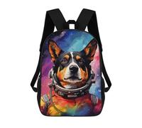 sinyumoney Space Dog Astronaut Art Print Mochilas Infantiles Mochila Escolar Impresa En 3D Para Niños Mochilas De Viaje Bolsas Para Libros Para Niños 17inch Mochila Escolar