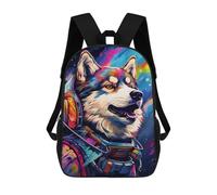 sinyumoney Space Dog Explorer-131 Mochilas Impresas En 3D Para Niños 17inch Mochilas De Moda Informales Para El Día A Día, Bolsas De Viaje, Mochilas Informales Para Exteriores Para Niños Y Niñas