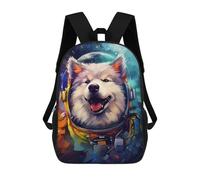 sinyumoney Space Dog Explorer-164 Mochilas Infantiles Impresas En 3D De 17 Pulgadas. Mochila Escolar Informal Impresa En 3D Para Niños De Primaria Y Secundaria.