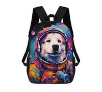 sinyumoney Space Dog Explorer-166 Mochila Escolar Infantil De 17 Pulgadas Con Estampado 3D, Mochila Moderna Para Niños, Mochilas De Viaje, Bolsas Para Libros, Mochila Escolar Infantil