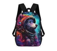 sinyumoney Space Dog Explorer-189 Mochila Escolar Ligera Mochila Escolar De Día Mochila Para Libros Para La Universidad Para Acampar Aventuras Al Aire Libre Y Viajes Diarios 17inch