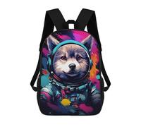 sinyumoney Space Dog Explorer-21 Mochila Escolar Impresa En 3D 17inch Mochilas De Moda Para Niños, Mochilas Escolares Para Niños De Primaria Y Secundaria