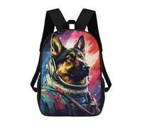 sinyumoney Space Dog Explorer-76 Mochila Escolar Infantil De 17 Pulgadas, Mochila Escolar Impresa En 3D Para Niños De Primaria Y Secundaria