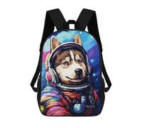sinyumoney Space Dog Explorer-89 Mochila Infantil De 17 Pulgadas, Mochila Escolar Con Estampado 3D De Dibujos Animados Para Niños Y Adolescentes.