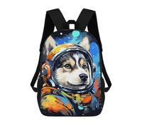 sinyumoney Space Dog Explorer-91 Mochilas Para Niños 17inch Mochila Escolar Mochila Escolar Impresa En 3D Para Niños De Primaria Y Secundaria