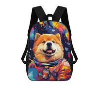 sinyumoney Space Dog Explorer Art Print Mochila Escolar Infantil De 17 Pulgadas Con Estampado 3D De Películas De Anime Para Niños, Mochila De Viaje, Mochila Escolar Infantil