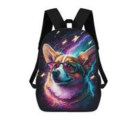 sinyumoney Space Dog Glasses Art Print Mochilas Infantiles Mochila Escolar Impresa En 3D Para Niños Mochilas De Viaje Bolsas Para Libros Para Niños 17inch Mochila Escolar