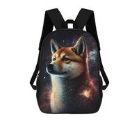 sinyumoney Space Dog Portrait -9 Mochila Escolar Infantil De 17 Pulgadas, Mochila Escolar Impresa En 3D Para Niños De Primaria Y Secundaria