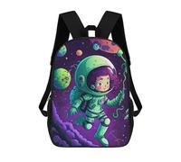 sinyumoney Space Explorer Adventure Mochila Infantil Para Niñas, Mochila Escolar 3D, Mochila Para Niños Pequeños, Mochila Informal De Día, Mochila Escolar De Moda 17inch