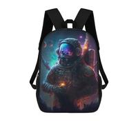sinyumoney Space Explorer with Cosmic Helmet Mochila Infantil, Mochila Escolar Infantil, Mochilas Escolares Impresas En 3D Para Niños Y Estudiantes Adolescentes 17inch