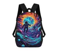 sinyumoney Space Explorers Cosmic Adventure Mochila Escolar Resistente Al Agua, Mochila Escolar De Negocios Para Hombres/mujeres 17inch