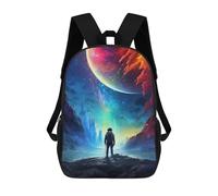 sinyumoney Space Explorer's Journey Mochila Escolar Impresa En 3D 17inch Mochilas De Moda Para Niños, Mochilas Escolares Para Niños De Primaria Y Secundaria