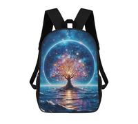 sinyumoney Space Fantasy Landscape Mochila Escolar Infantil Con Impresión 3D, Mochila Escolar Informal Para Niños De Primaria Y Secundaria 17inch