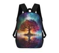 sinyumoney Space Fantasy Landscape Mochila Infantil Para Niñas, Mochila Escolar 3D, Mochila Para Niños Pequeños, Mochila Informal De Día, Mochila Escolar De Moda 17inch