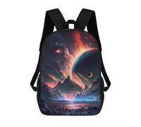 sinyumoney Space Fantasy Realms Mochila Escolar Para Niños De 17 Pulgadas, Mochila Informal De Viaje Para Niños Y Niñas, Mochila De Gran Capacidad Para El Día A Día 17inch