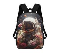 sinyumoney Space Flowers Astronaut Mochilas Para Niños Y Estudiantes, Mochilas Escolares Impresas En 3D, Mochilas Para Estudiantes De Primaria Y Secundaria Para Niños Y Niñas 17inch