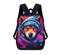 sinyumoney Space Fox Adventure -3 Mochila Escolar Impresa En 3D 17inch Mochila Escolar Infantil Mochilas De Viaje Mochila Informal De Moda Para Niños Y Estudiantes