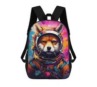 sinyumoney Space Fox Adventure -5 Mochila Escolar Infantil De 17 Pulgadas Con Estampado 3D, Mochila Moderna Para Niños, Mochilas De Viaje, Bolsas Para Libros, Mochila Escolar Infantil