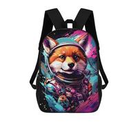 sinyumoney Space Fox Adventure -6 Mochila Escolar Para Institutos De Secundaria Mochila Informal - Perfecta Para Viajes, Trabajo Y Uso Diario 17inch