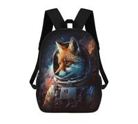 sinyumoney Space Fox Adventure Mochila Escolar De Moda, Mochila Para Material Escolar, Mochila Impermeable Informal Para Acampar, Aventuras Al Aire Libre Y Viajes Diarios 17inch
