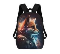 sinyumoney Space Fox Astronaut Mochila Escolar Grande Para Niños - Perfecta Para Viajes, Trabajo Y Uso Diario 17inch