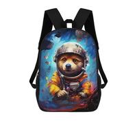 sinyumoney Space Fox Astronaut Mochilas De 17 Pulgadas Para Niños, Mochilas Escolares Impresas En 3D Para Estudiantes De Primaria Y Secundaria, Para Niños Y Niñas.