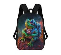 sinyumoney Space Frog Adventurer Mochila Escolar Mochilas Escolares Para Niñas Y Niños Mochila Con Bolsillo Mochila Escolar De Moda Para Niños 17inch